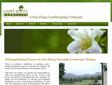 Tablet Screenshot of happyrootslandscape.com